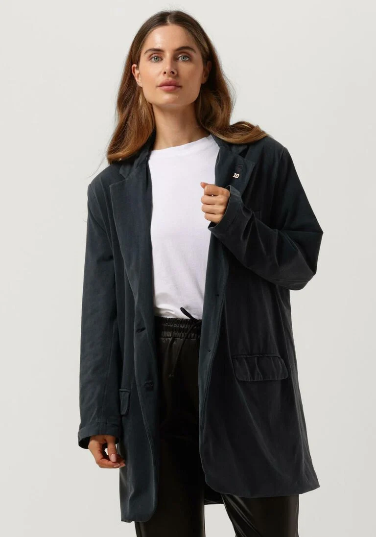 10DAYS donkergrijze 10days blazer statement blazer washed jersey