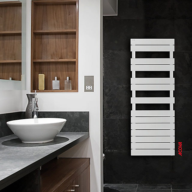 Radiateur sèche-serviettes eau chaude Acova Alpaga blanc symétrique 625W