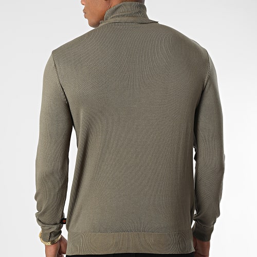 Pull Col Roulé AVR-176 Vert Kaki