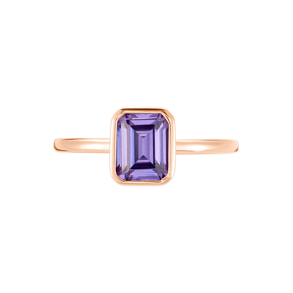 Bague Purple Mood Argent Rose Oxyde De Zirconium