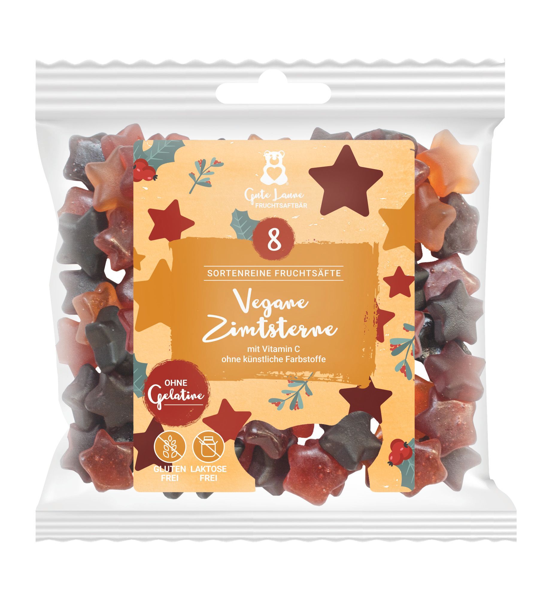 naschlabor Vegane Fruchtgummi Zimtsterne