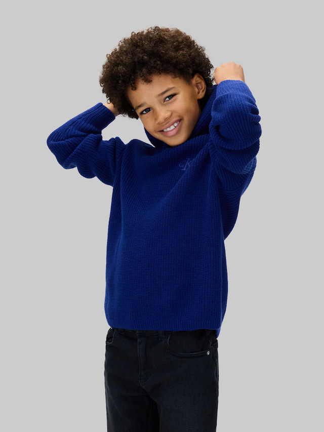 Calvin Klein Jeans Strickpullover »RIB KNIT HOODIE«, für Kinder bis 16 Jahre, mit Kapuze