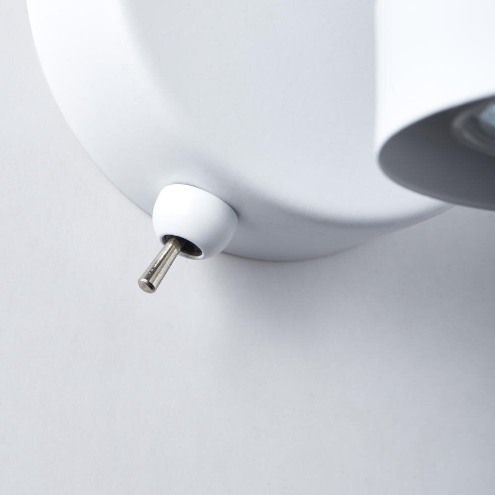 Moka wandlamp in mat wit en natuurlijk licht GU10