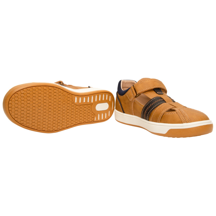 Sandales effet cuir velcro pour garçon