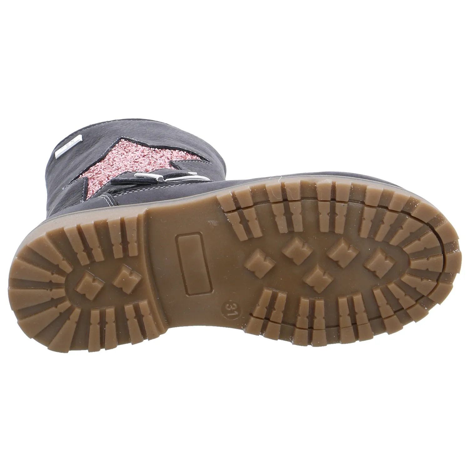 SCHUHENGEL Kleinkinder-Winterstiefel Grau Leder  Lederstiefel