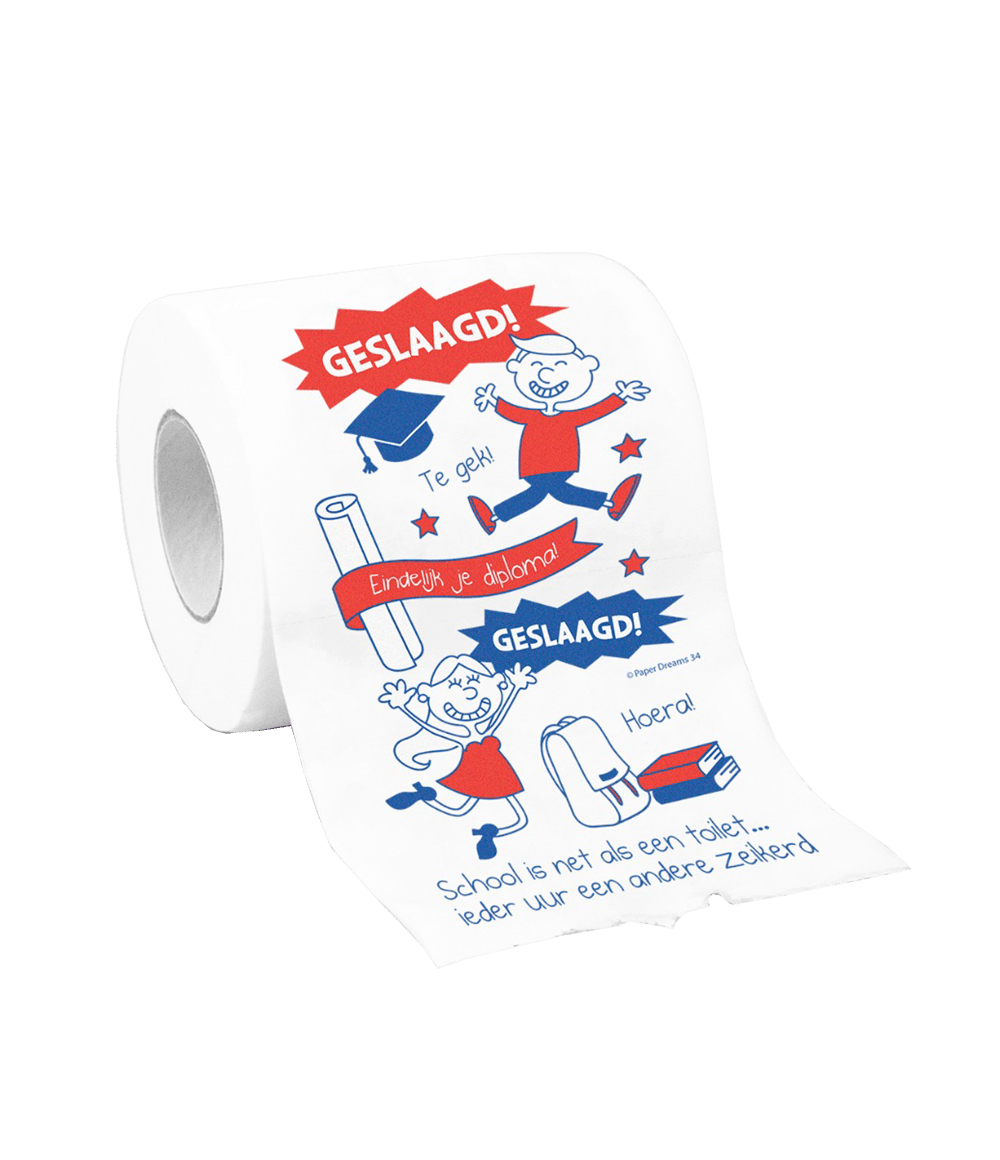 Toiletpapier Geslaagd School