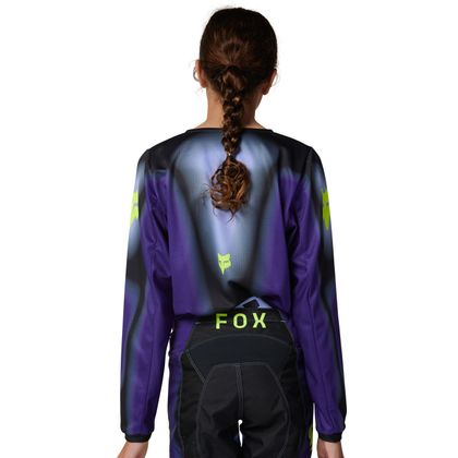 Maillot cross Fox YOUTH 180 INTERFERE JERSEY 2024 - Noir / Bleu