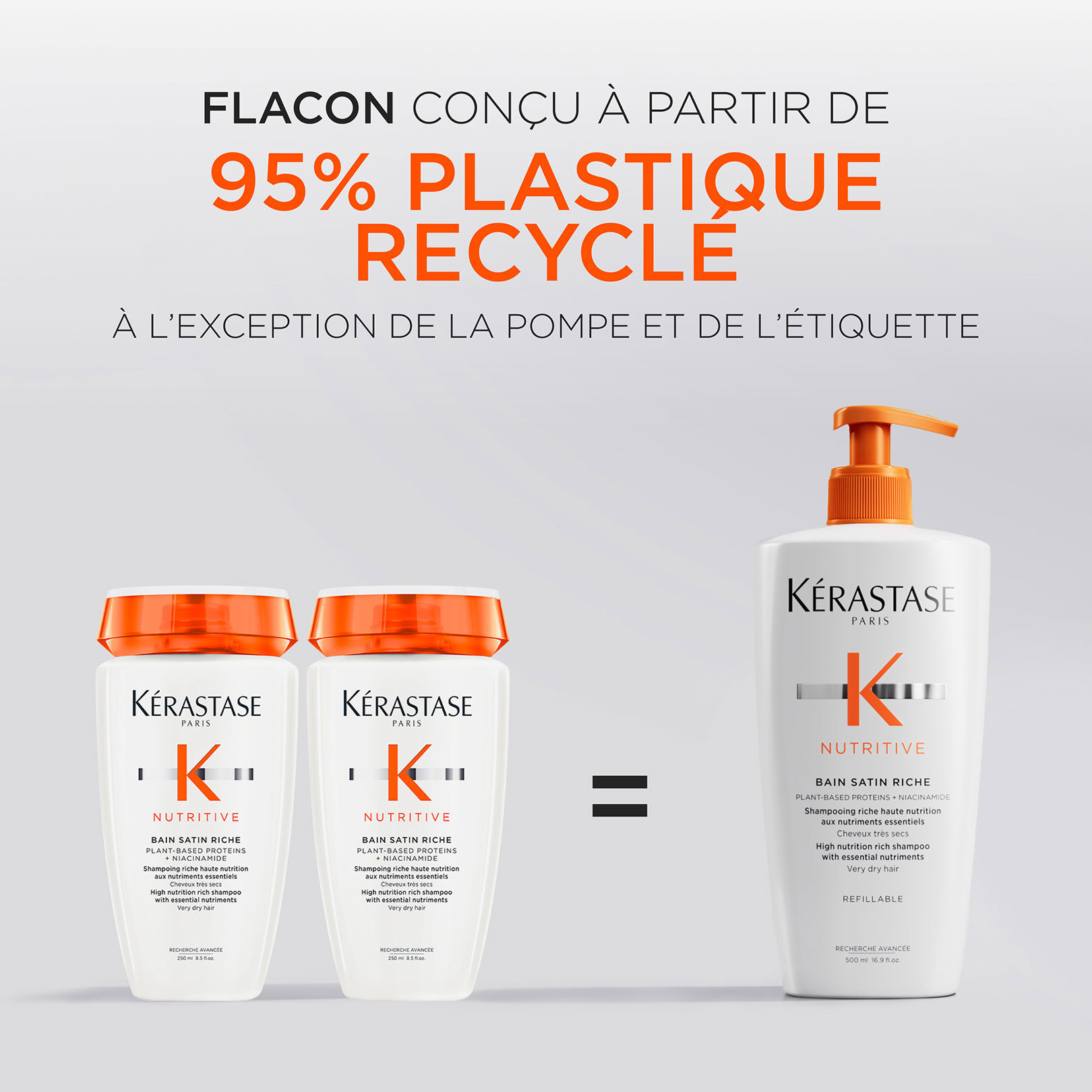 Bain satin riche Nutritive 500 ml rechargeable