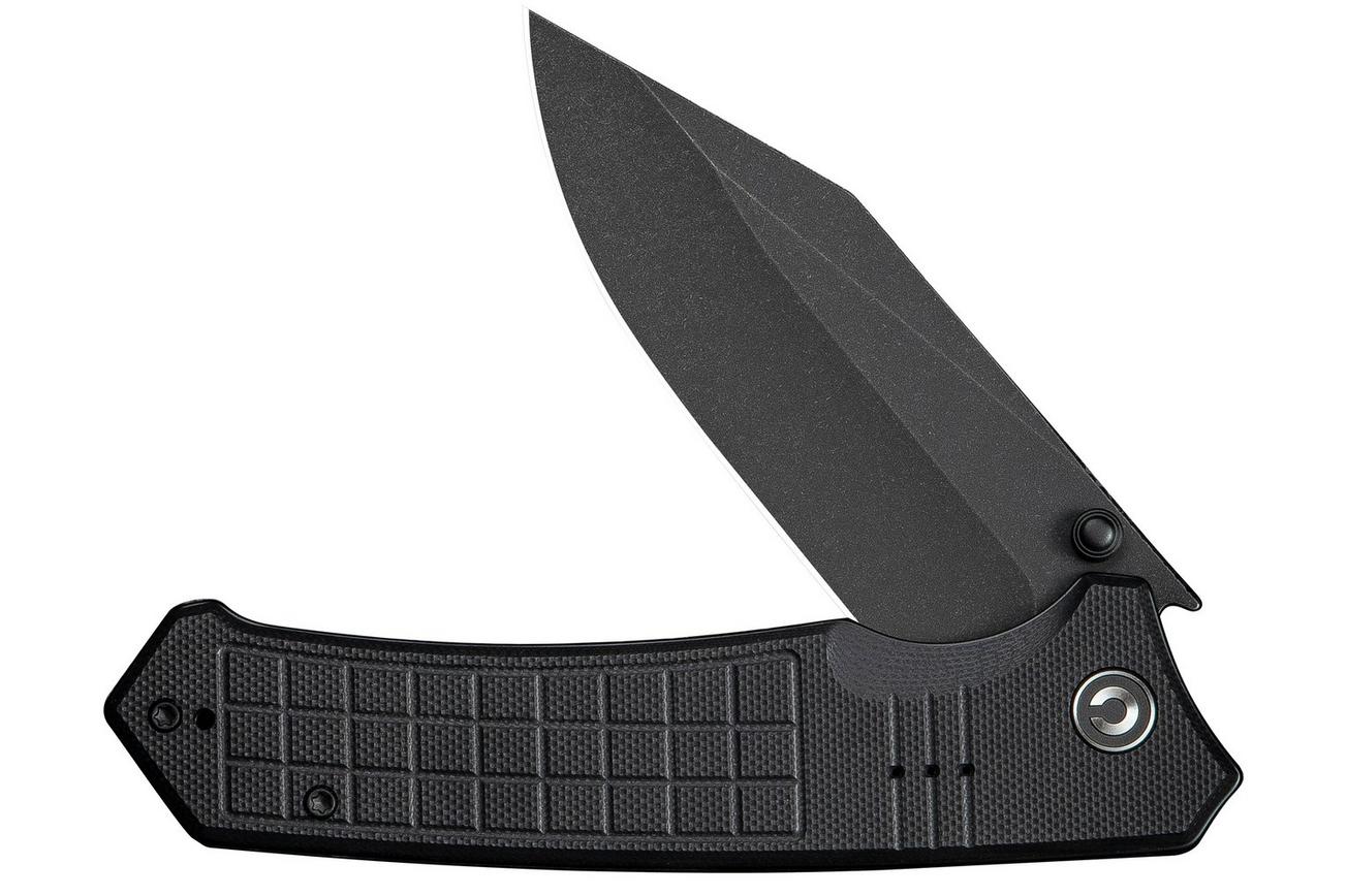 Civivi Tacticorix C23055-1 Blackwashed Nitro-V, Black G10, zakmes