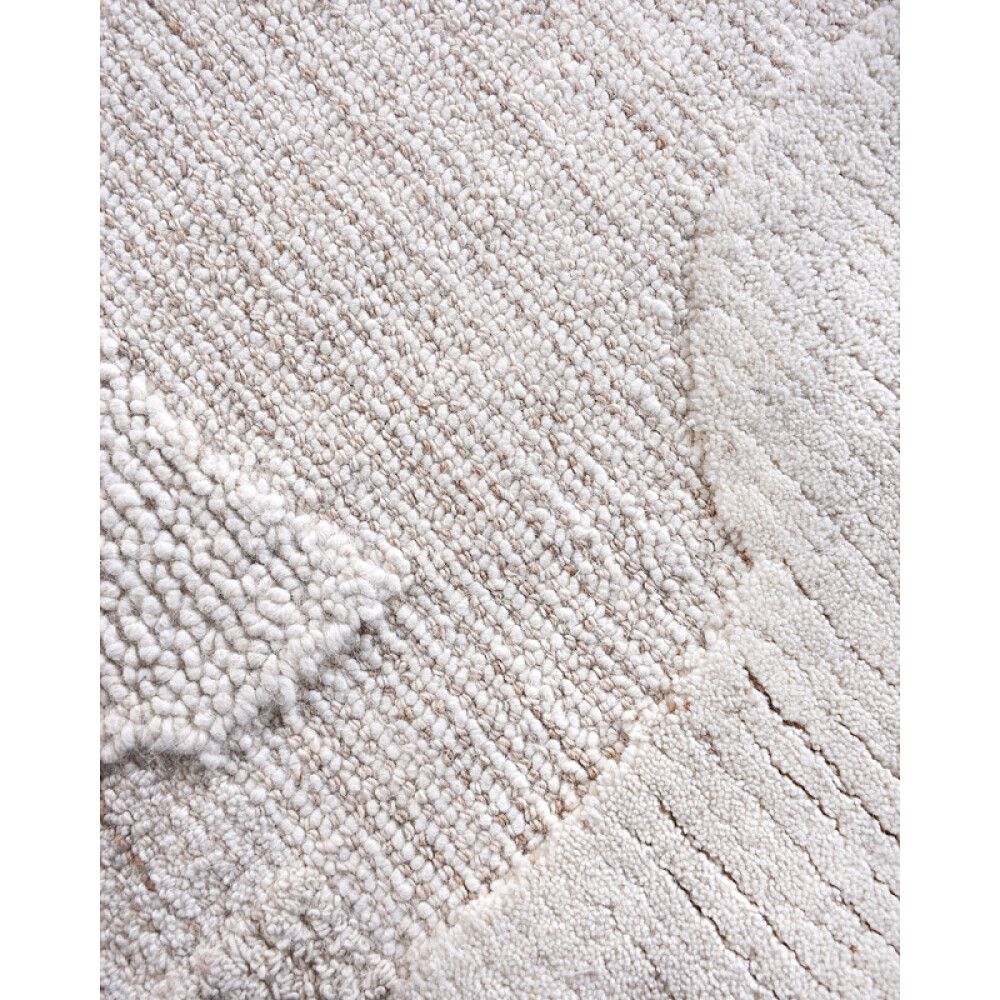 GULVTEPPE FISET ULL/BOMULL 160X230CM BEIGE