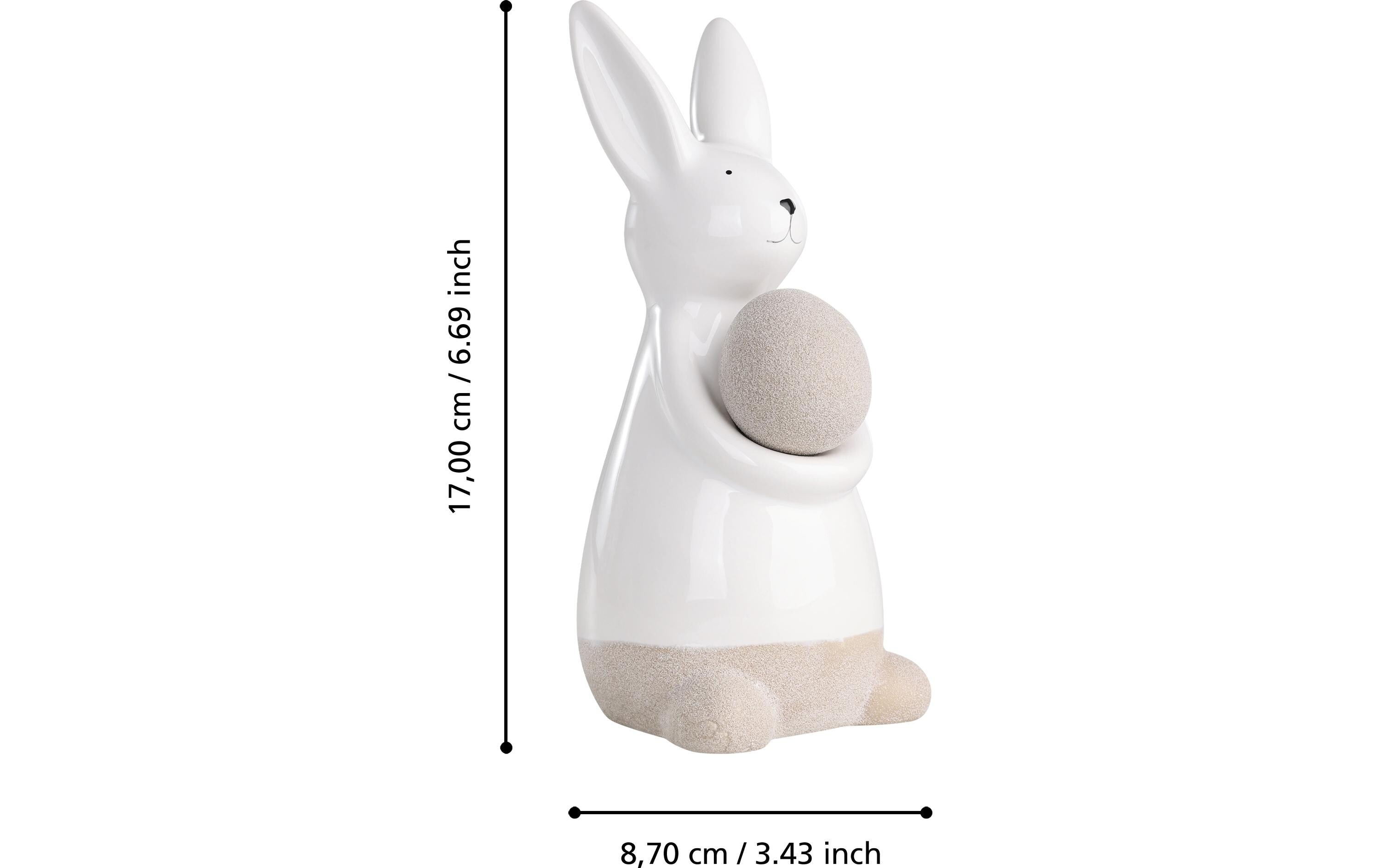 Hase Madiorano 17 cm, WeissOsterfigur