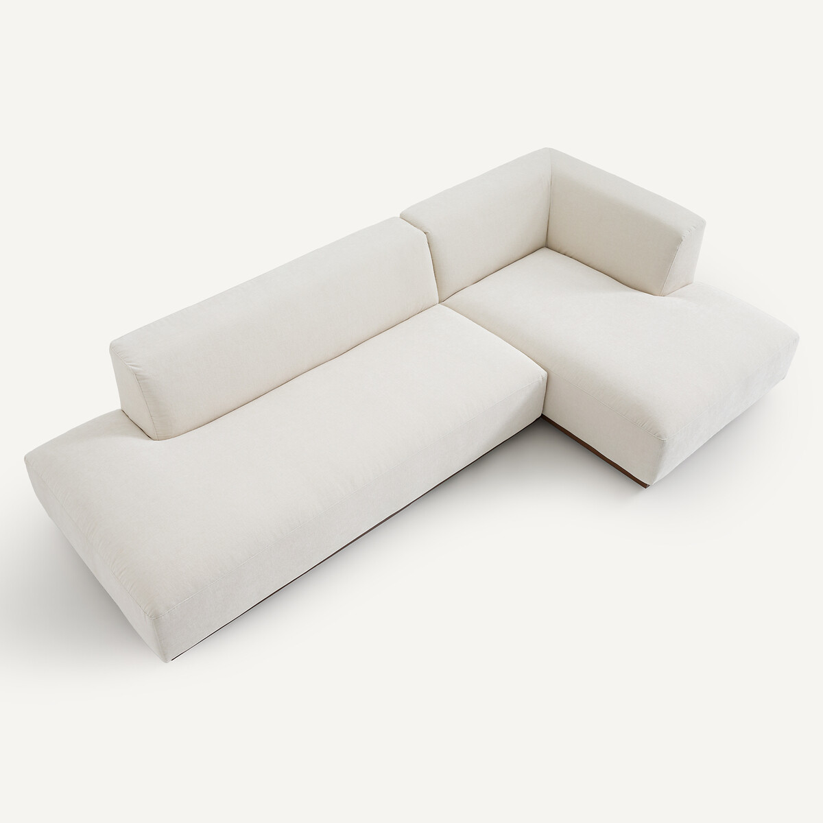 AM.PM<br>Sofá de canto direito tamanho XL em veludo chenille, Jacopo