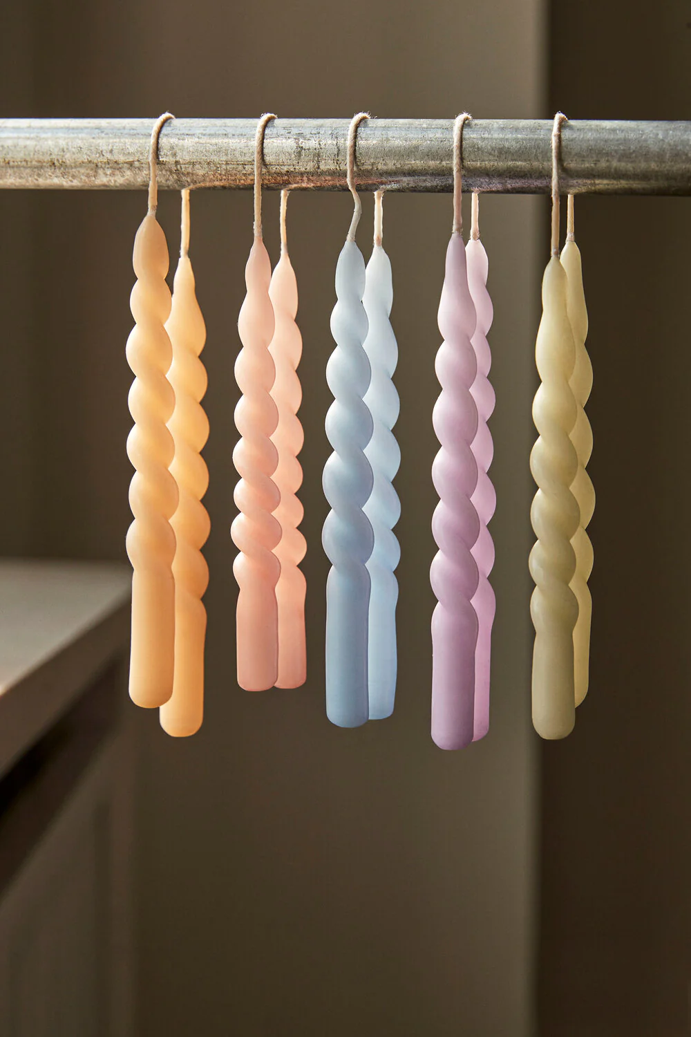 HAY  Mini Swirl stearinlys, Lilac - 10 stk.