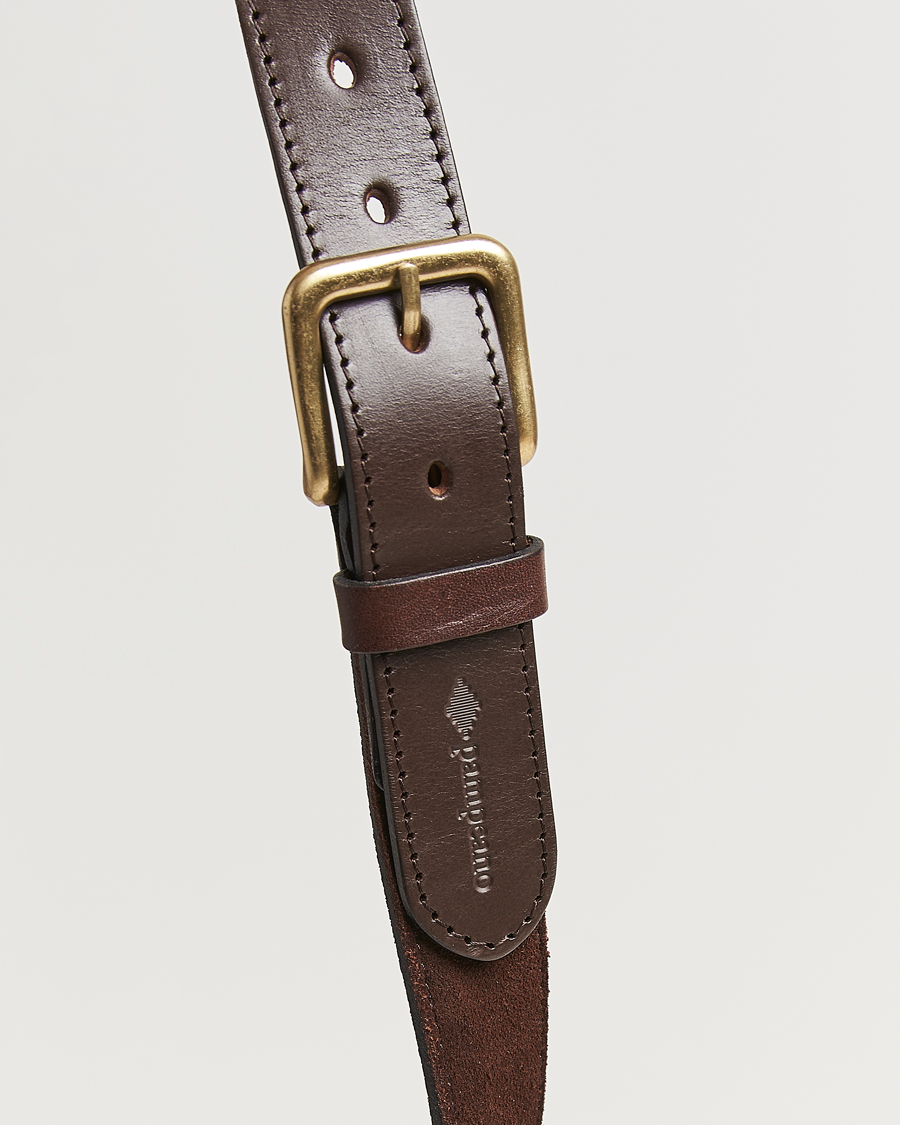 Pampeano Confianza Hand Stitched Suede Belt 3,5cm Brown