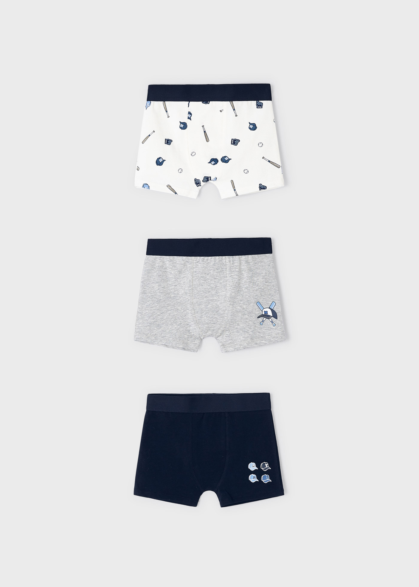 Conjunto de 3 cuecas boxer para meninos