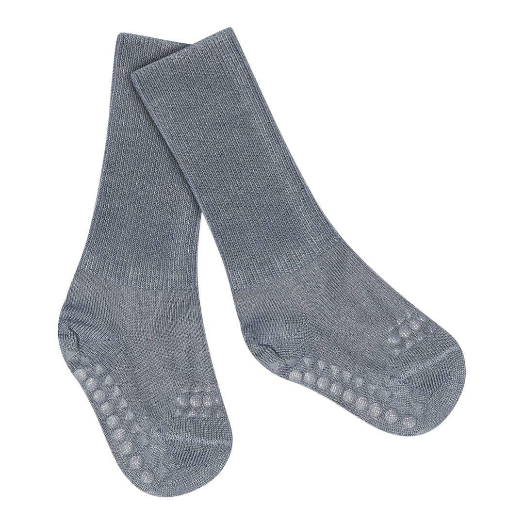 Non Slip Socks Bamboo Stone Blue - GoBabyGo - Rumpetroll