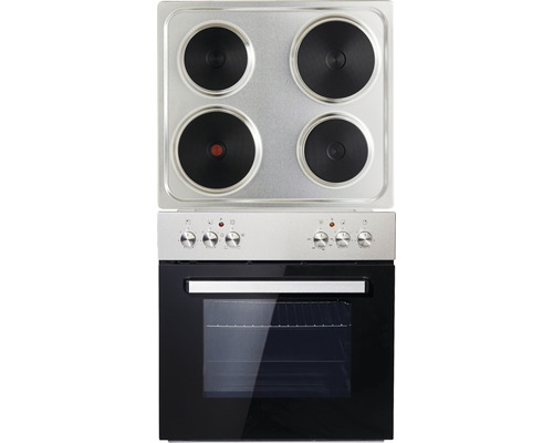 PKM ovenset met elektrische roestvrijstalen kookplaat BIC3 I-KP-IX-2/2, bruikbaar volume 55 l