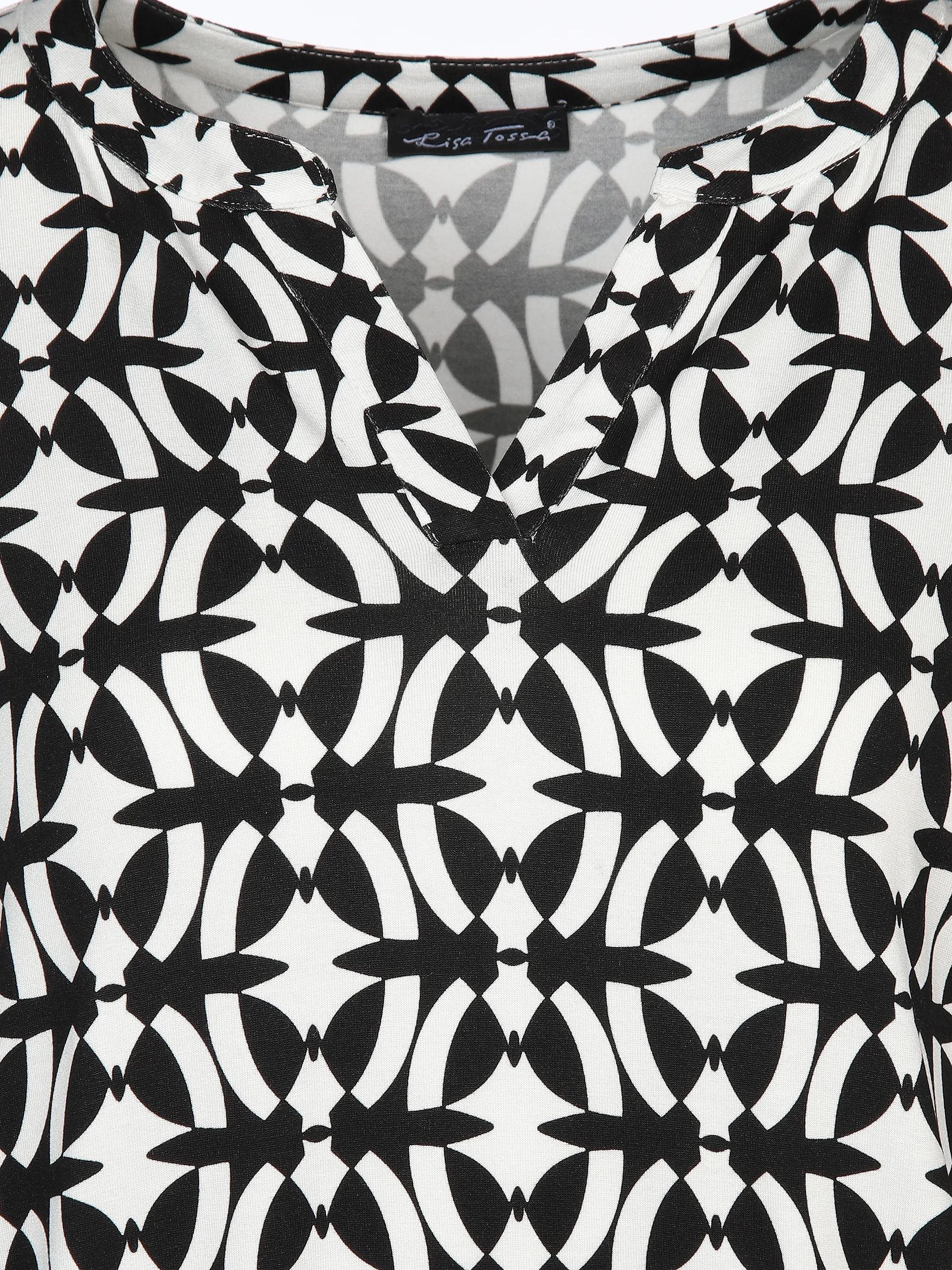 Damen Shirt mit 3/4 Arm und Minimalprint