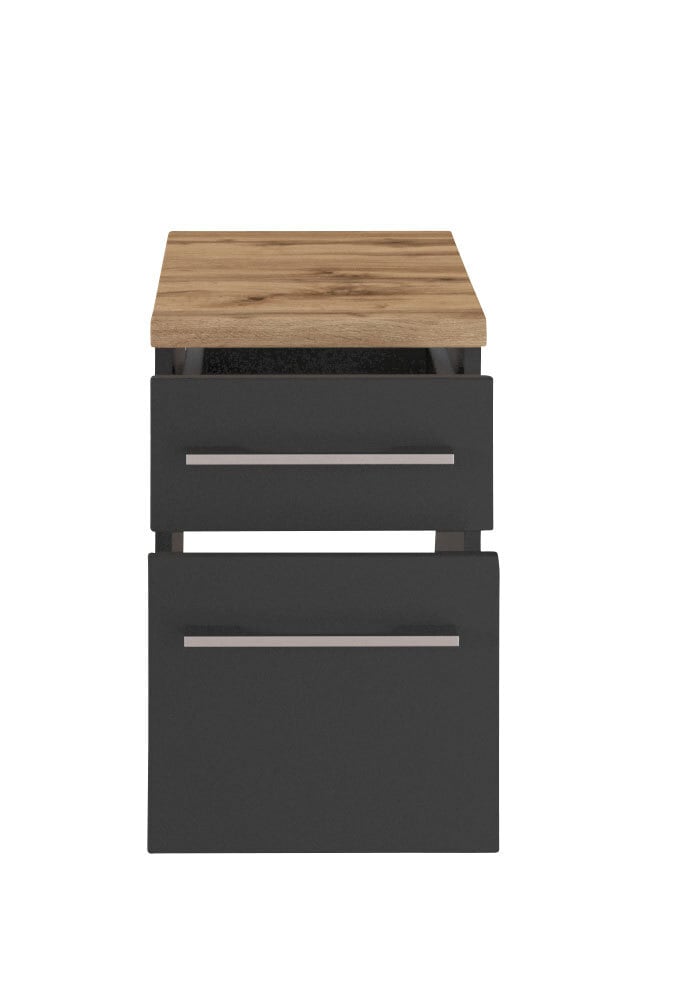Unterschrank DAVOS 30 x 41 cm Graphit matt/ Wotan Eiche