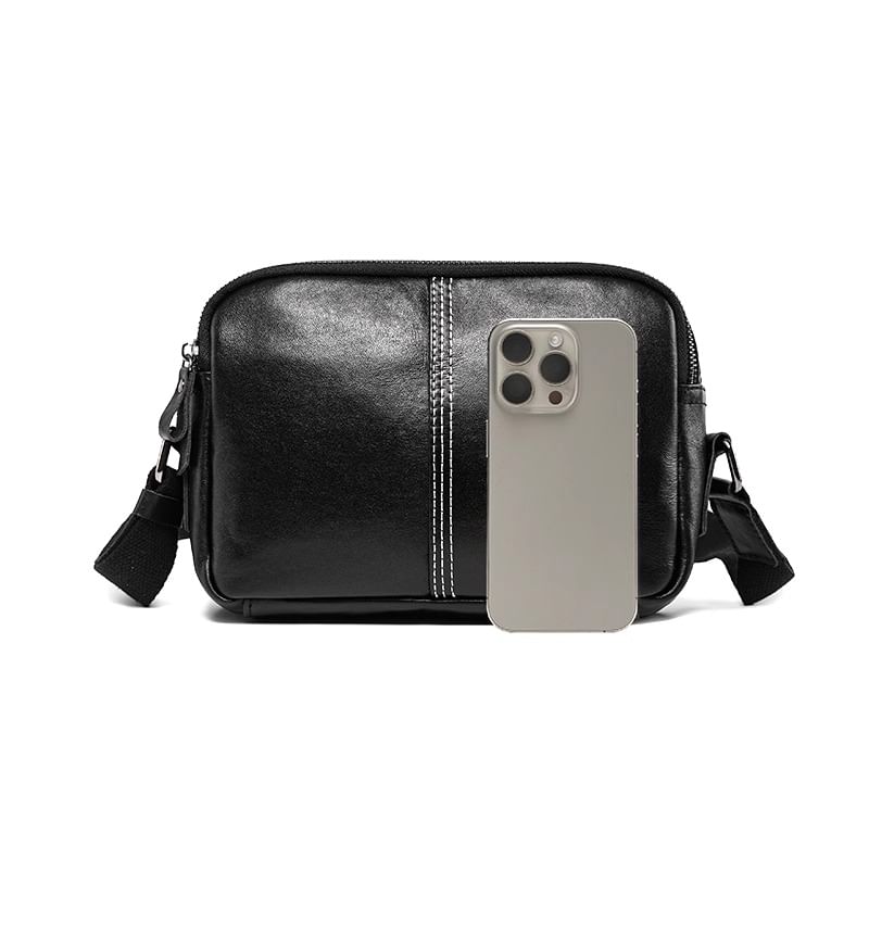 BagBuzz - Crossbodytas van imitatieleer met contrasterende stiksels
