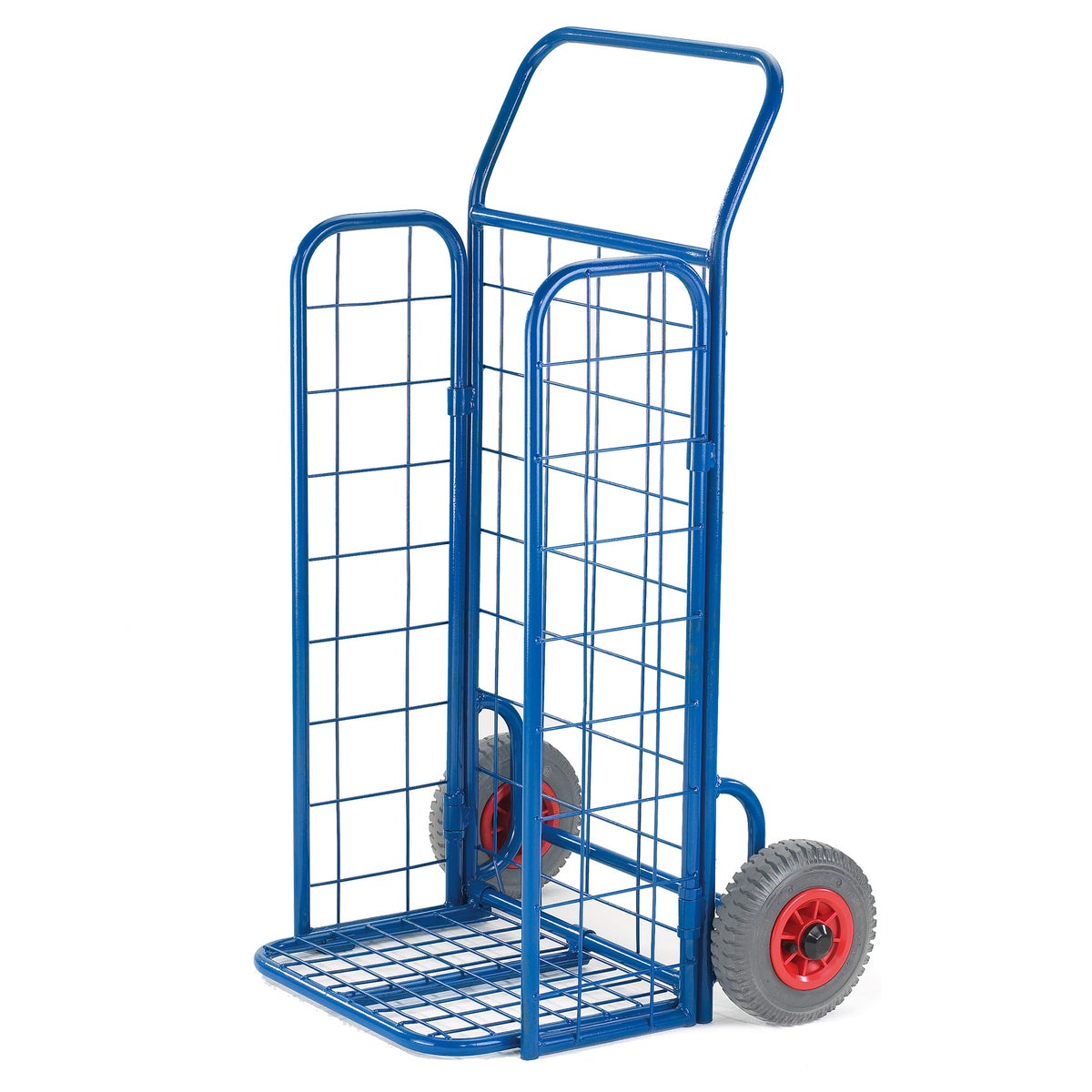 Rollcart opvouwbare trolley met zijwanden, draagvermogen 150 kg, luchtbanden