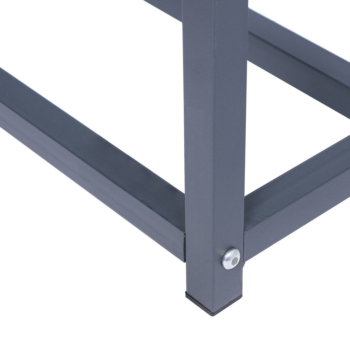 ML-Design 2-delige metalen haardhoutrek antraciet XL 143x70x145 cm, buitenhaardhoutrek, tuinhaardhoutschuilplaats 1,2 m³, haardhoutopslag, haardhouthouder, houtrek, houtstapelhulp