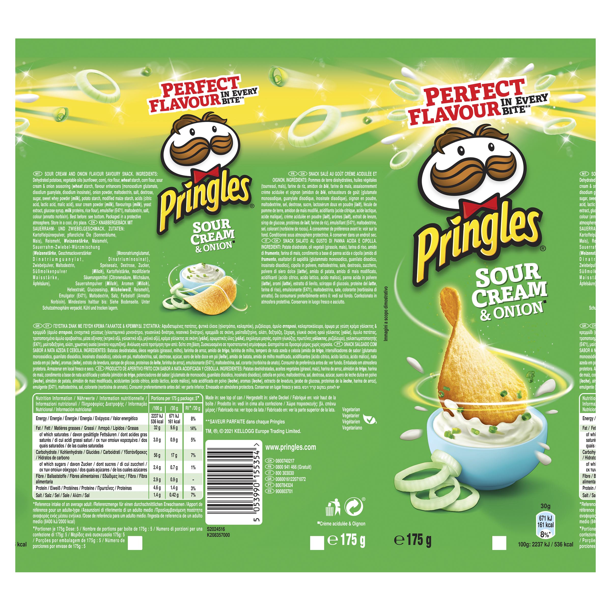 APERITIVO PRINGLES NATAS & CEBOLA 175G