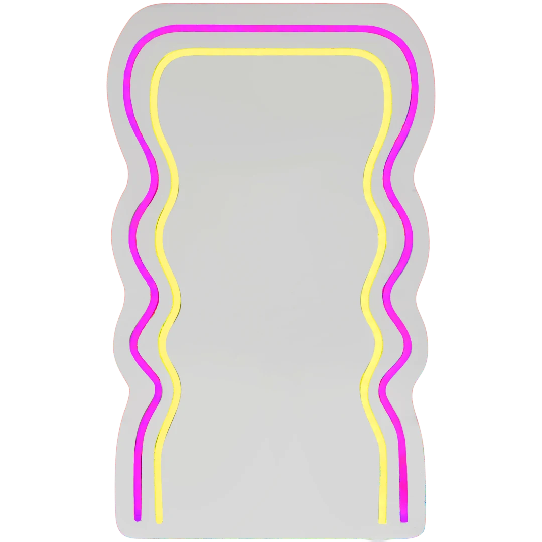 Miroir avec éclairage néon