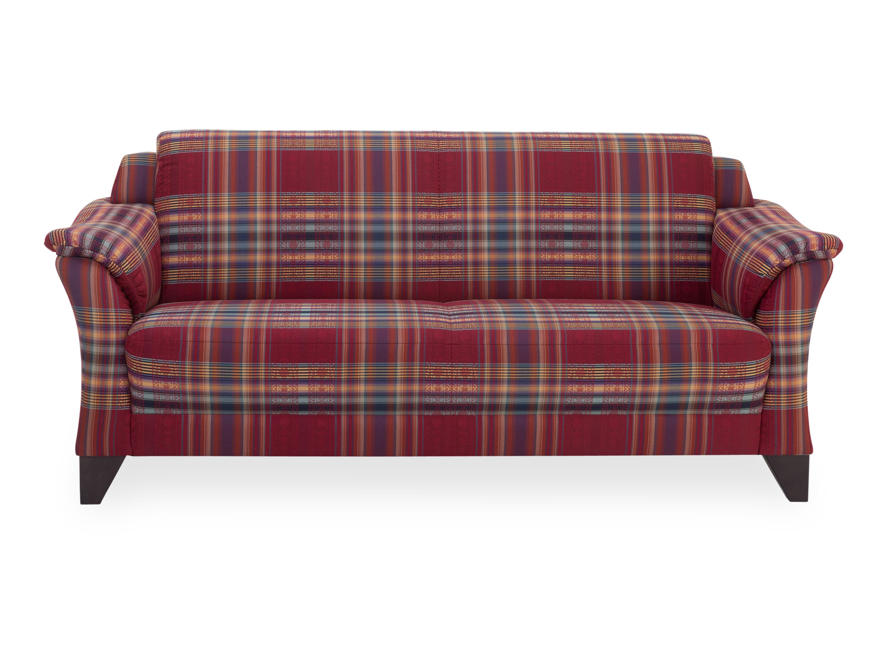 Sofa 3 Sitzer MONDO QUADRA 11 ROT KARIERT 42 CM