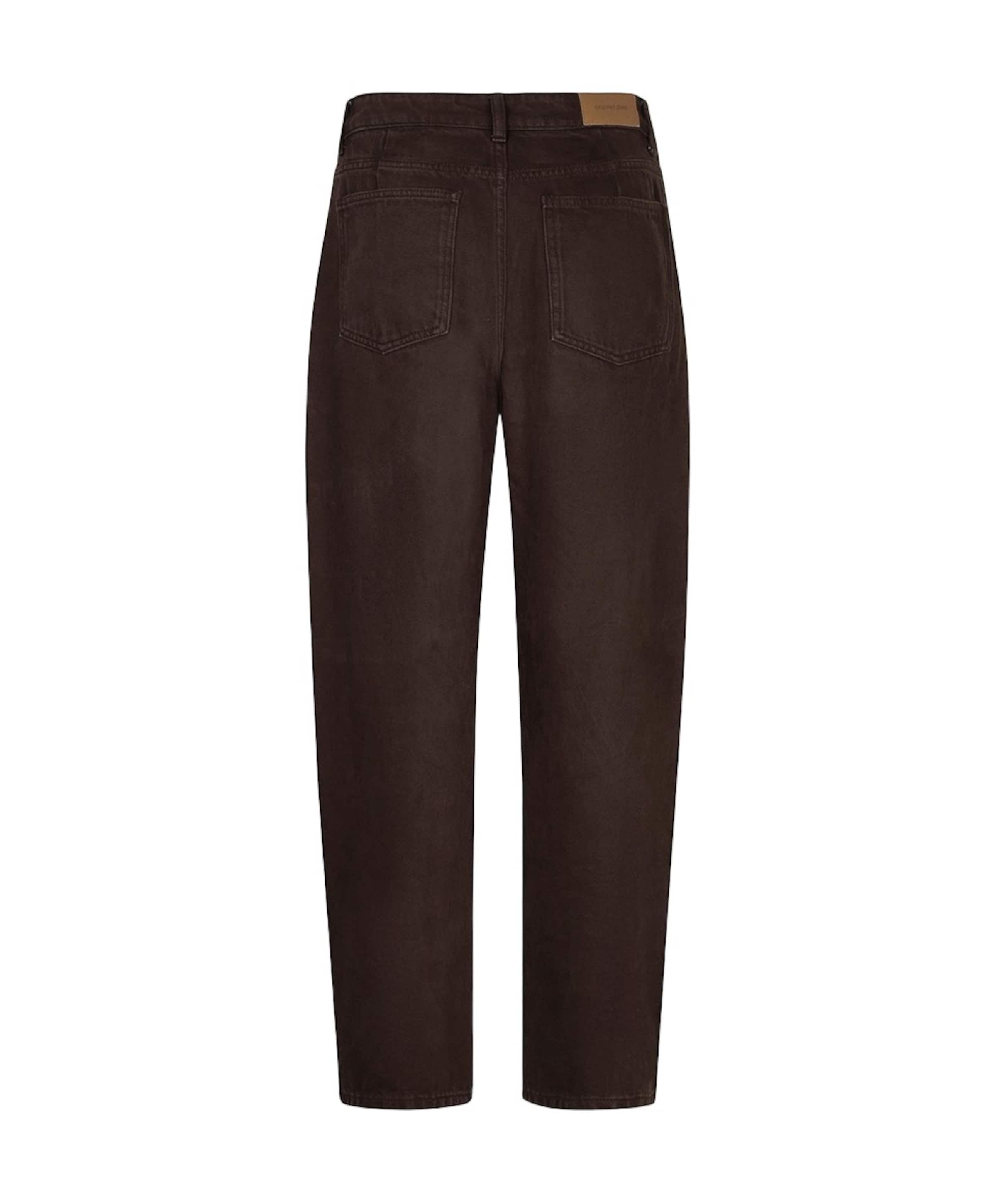 EsQualo Trousers barrel jeans cacao dames jeans bruin