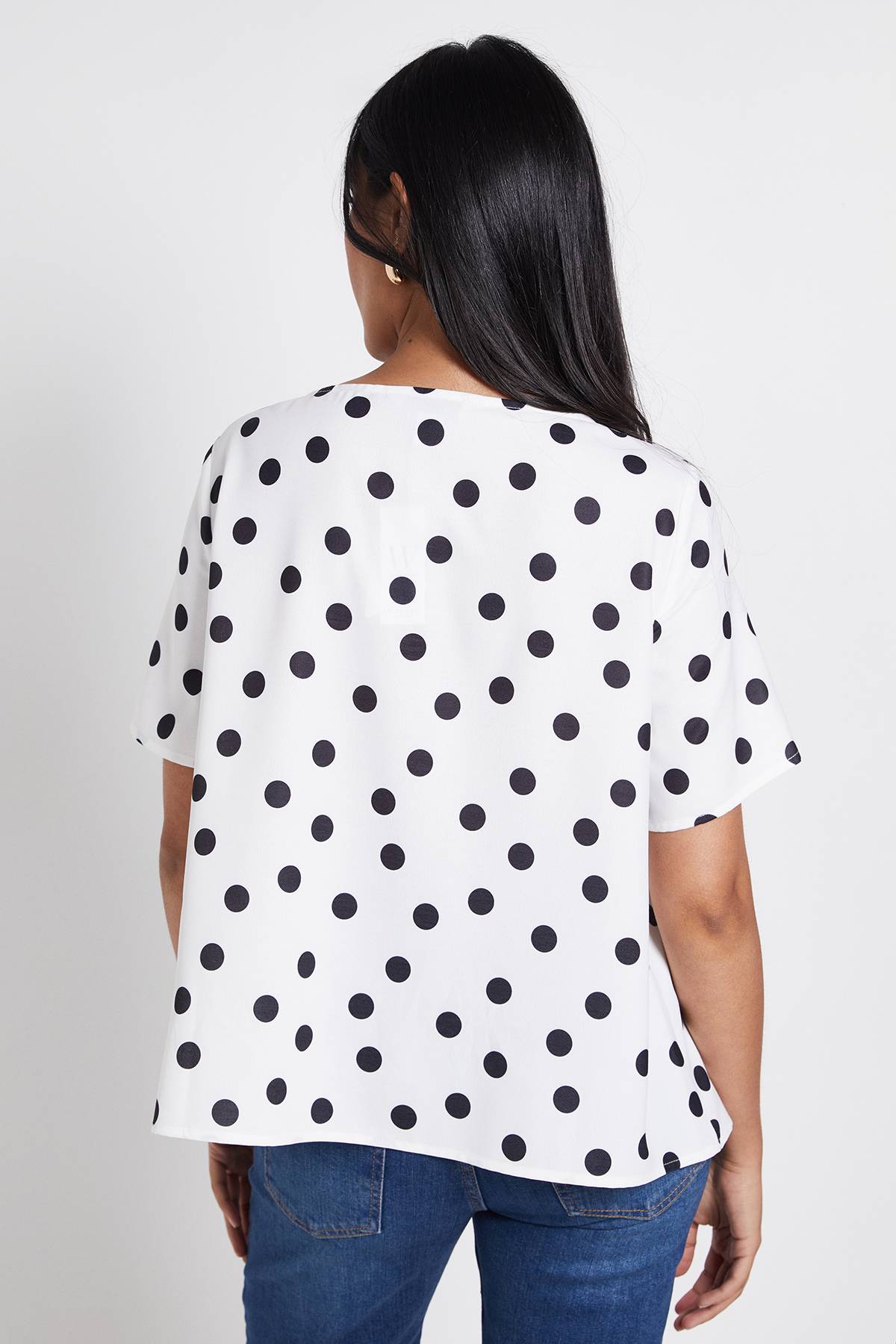 Wallis Chemisier Tissé À Pois Avec Détail Torsadé Petite