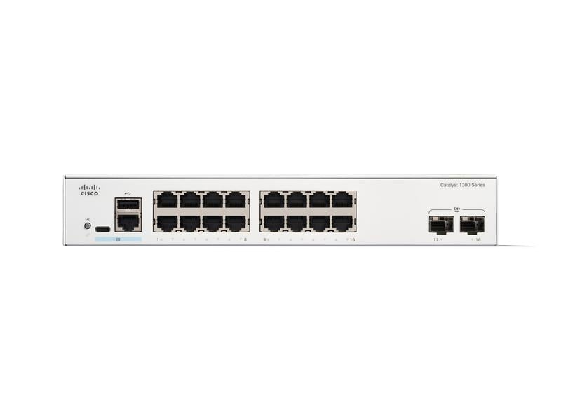 Cisco PoE  Switch Catalyst C1300-16P-2G 18 Port Cisco Catalyst Switches der Serie 1300