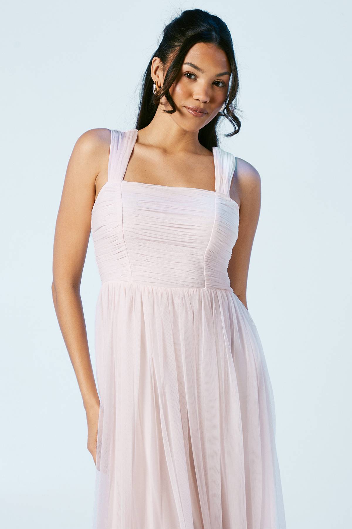 Coast Robe Longue de Demoiselle d'Honneur en Maille à Encolure Carrée