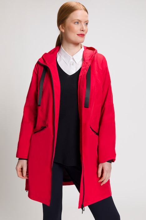 Jacke, Two-Tone, Kapuze, 2-Wege-Zipper, Parka-Form