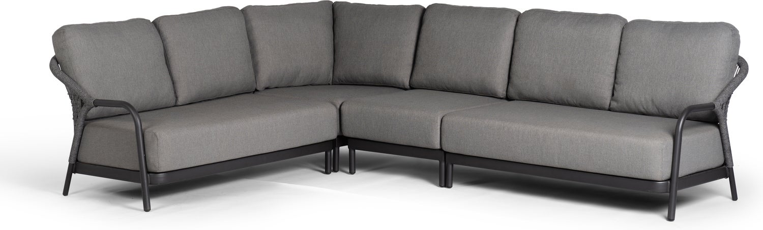 Tierra Outdoor loungebank hoekstuk Fiona antraciet