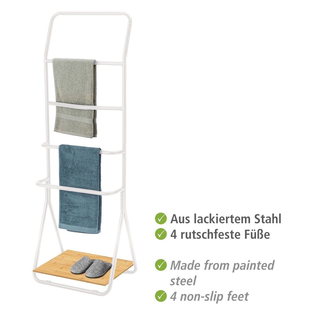 Wenko Verona handdoekhouder wit glans