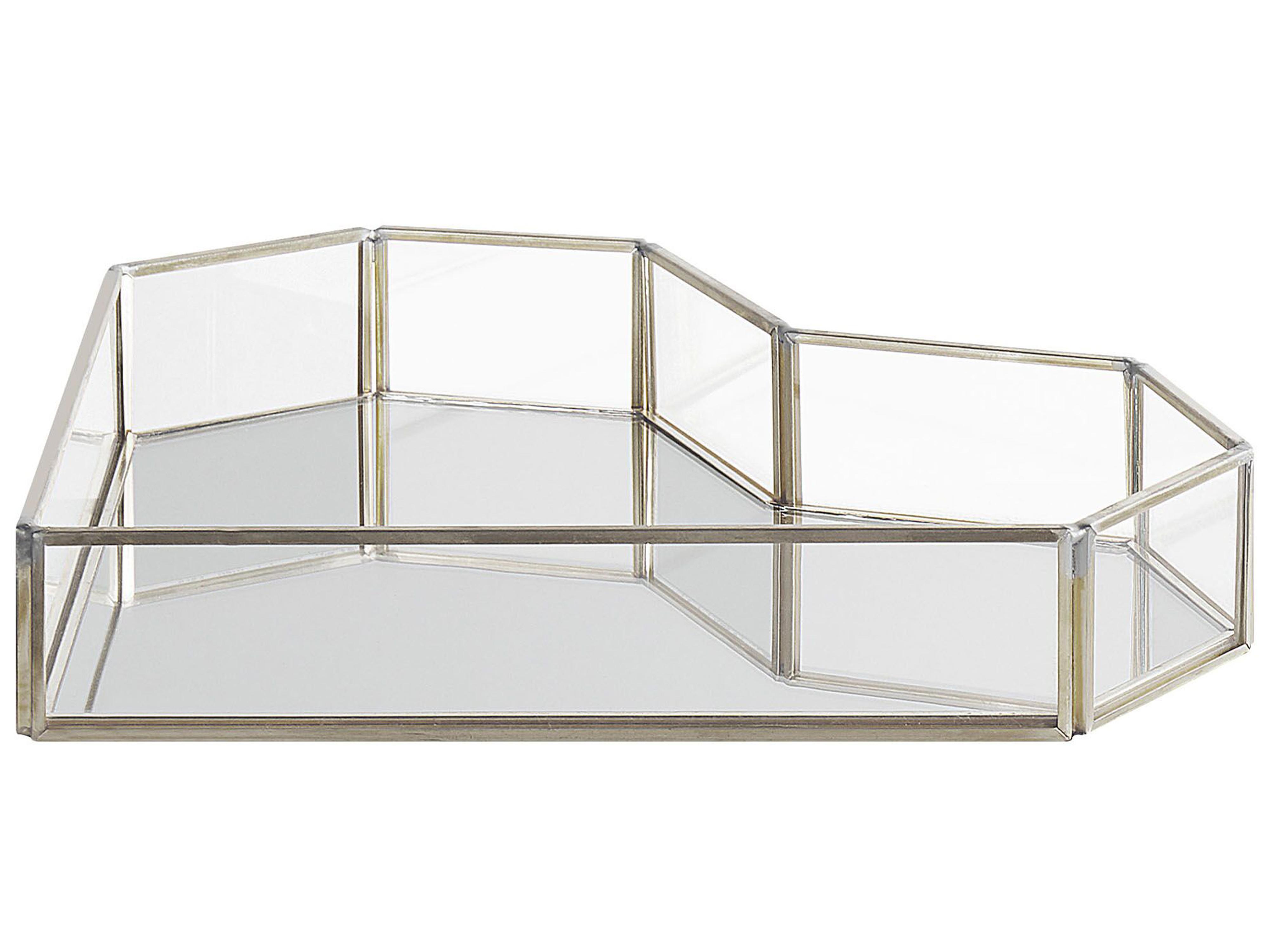 Decoratief dienblad Hart PONTIVY Glas Zilver