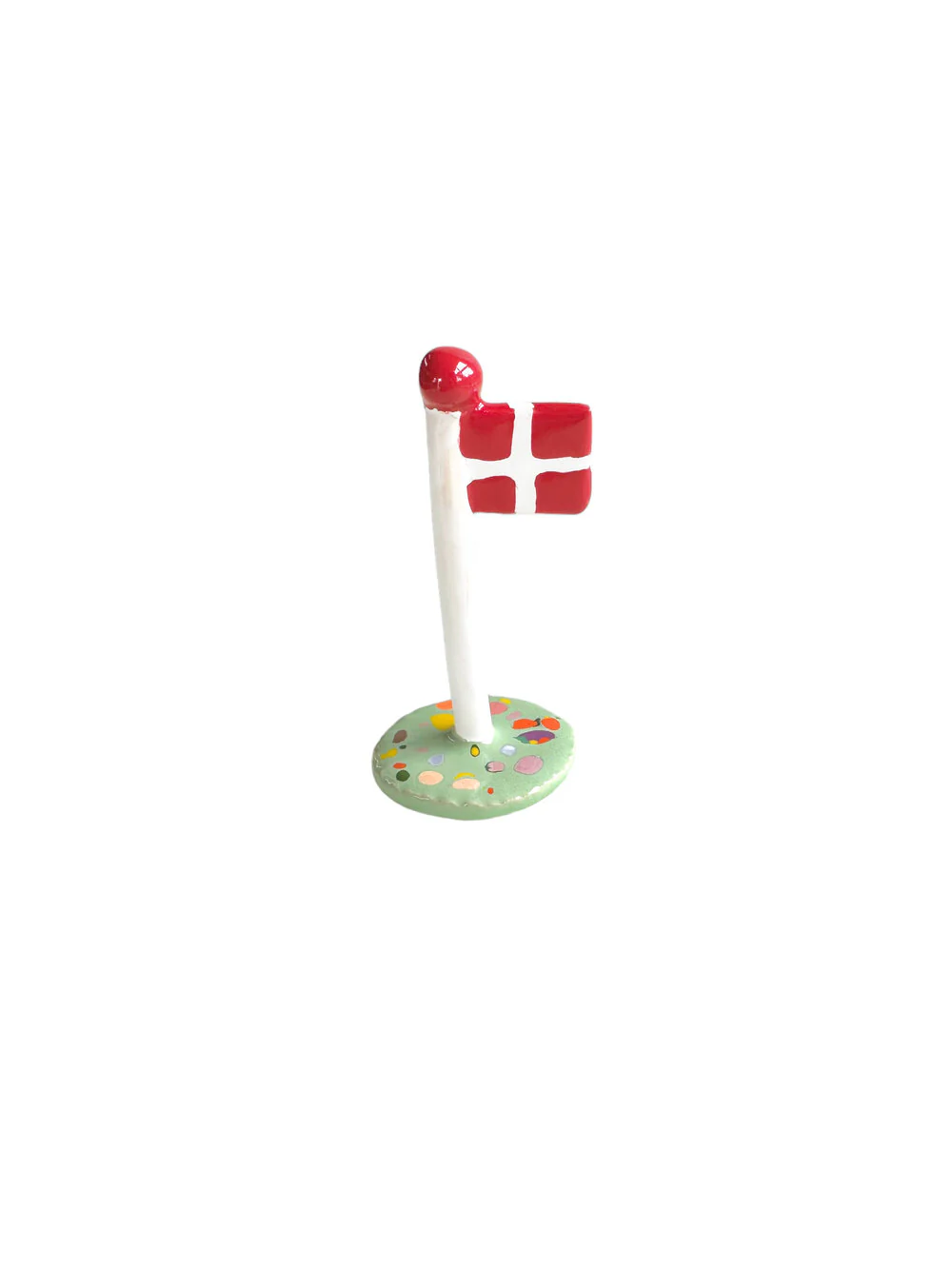 TheClayPlay  Keramik Flag, Pale Spring dot - H10 cm.