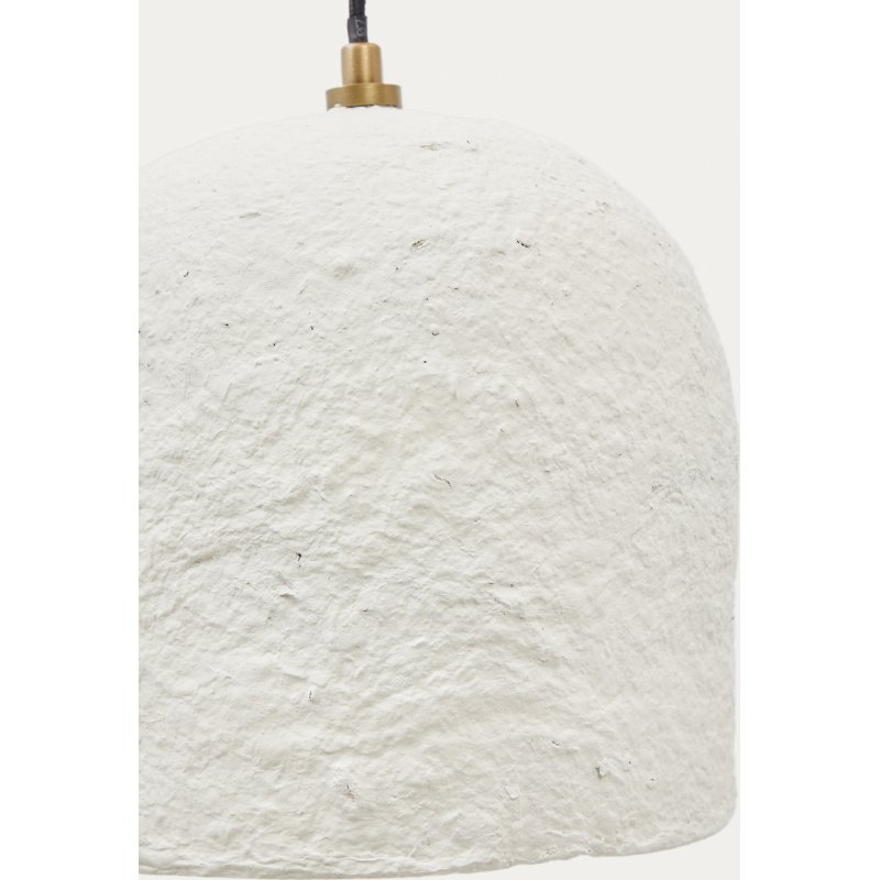Plafonnier Calvia en papier mâché blanc Ø 25 cm