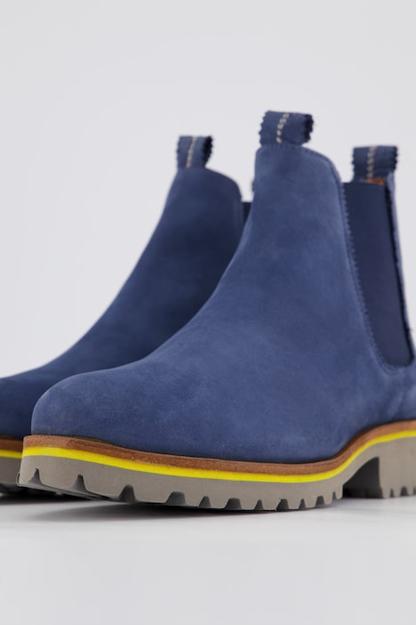 Leder-Chelseaboots, Elastikeinsatz, Streifensohle