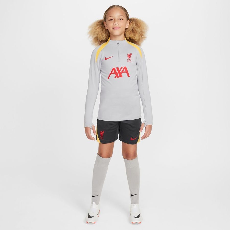 Liverpool Maillot d'Entraînement Dri-FIT Strike Drill 3ème - Gris/Jaune/Rouge Enfant
