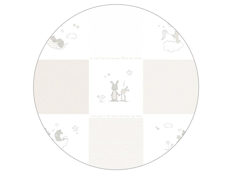roba Babybett Komplett-Set Fox & Bunny 70 x 140 cm Komplettset umbaubar inkl. Bettwäsche, Himmel, Nest & Matratze