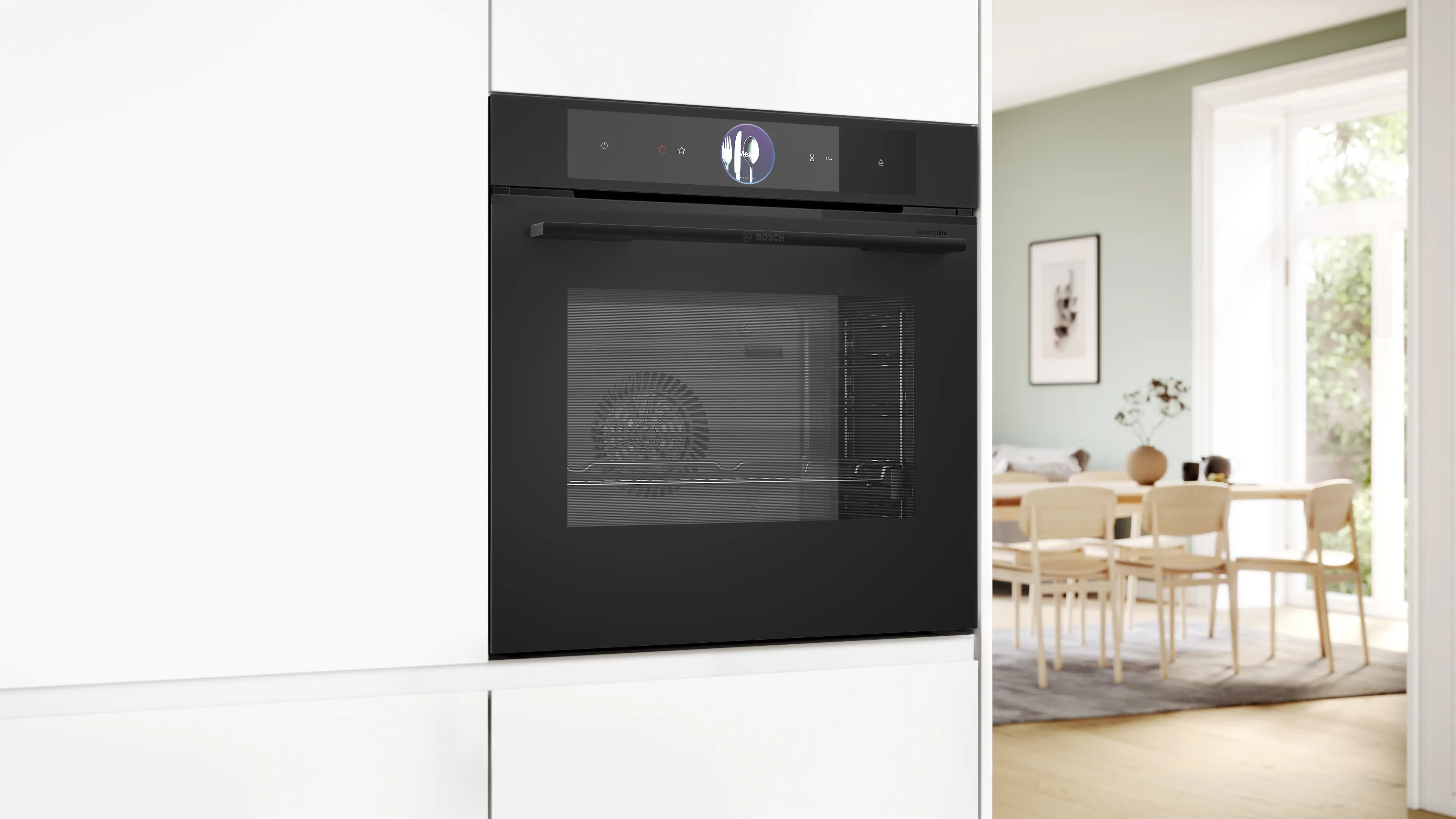 Serie 8 Bakoven met volwaardige stoom 60 x 60 cm Mat zwart
