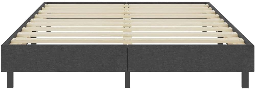 vidaXL Boxspring Bettgestell Bettrahmen Boxspringbett Schlafzimmermöbel Schlafzimmerbett Polsterbett Doppelbett Bett Grau Stoff 180x200cm