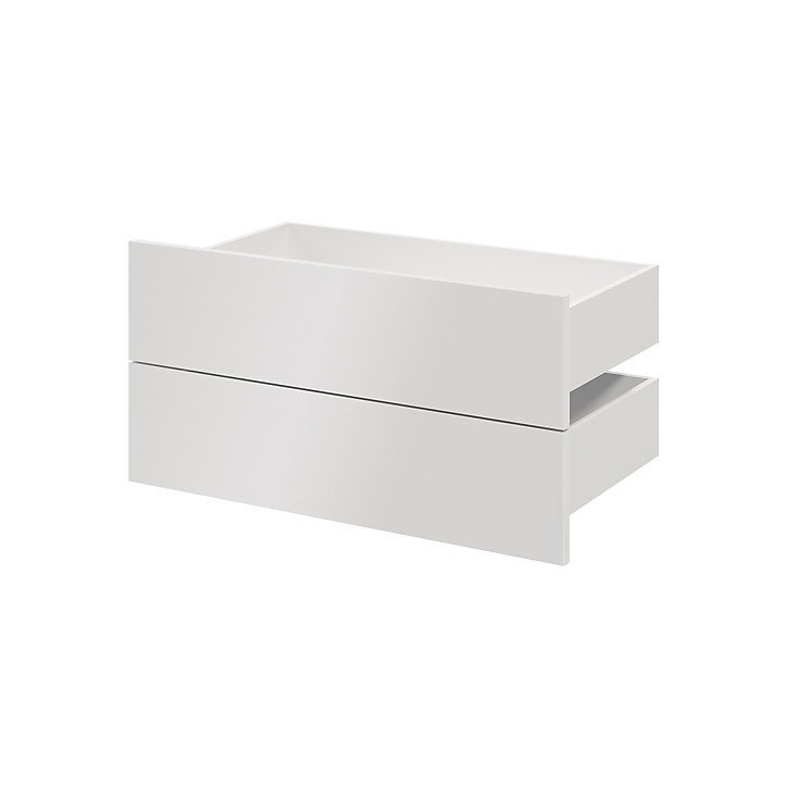 Lot de 2 tiroirs blancs GoodHome Atomia H. 18,5 x L. 74,4 x P. 39 cm