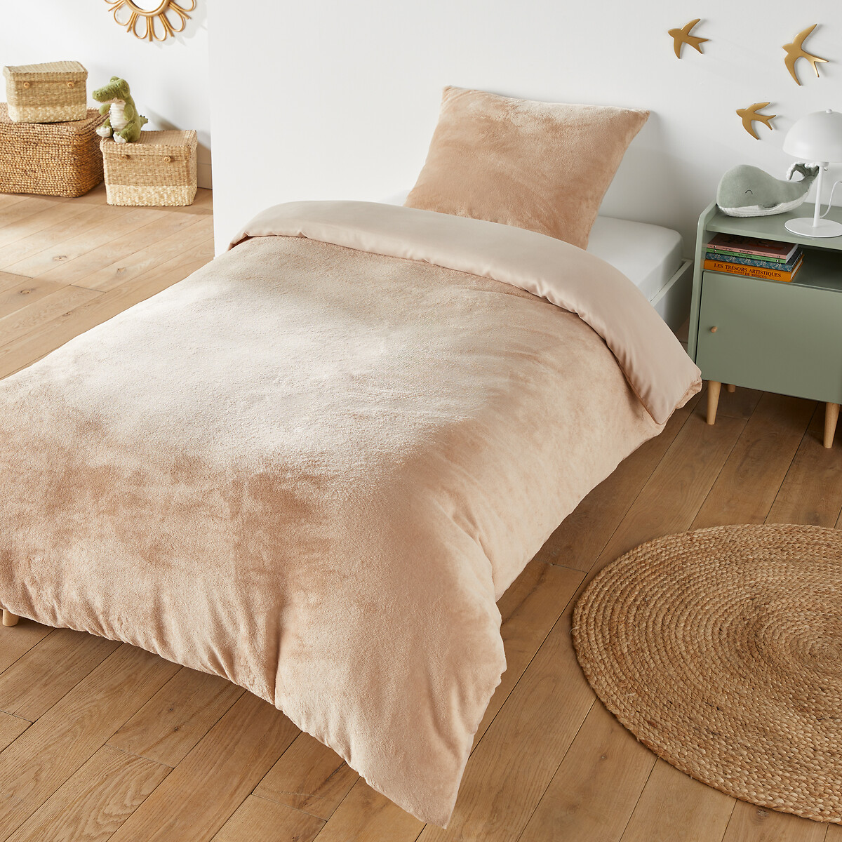 SO'HOME<br>Conjunto de cama em fleece macio, fronha quadrada Polar