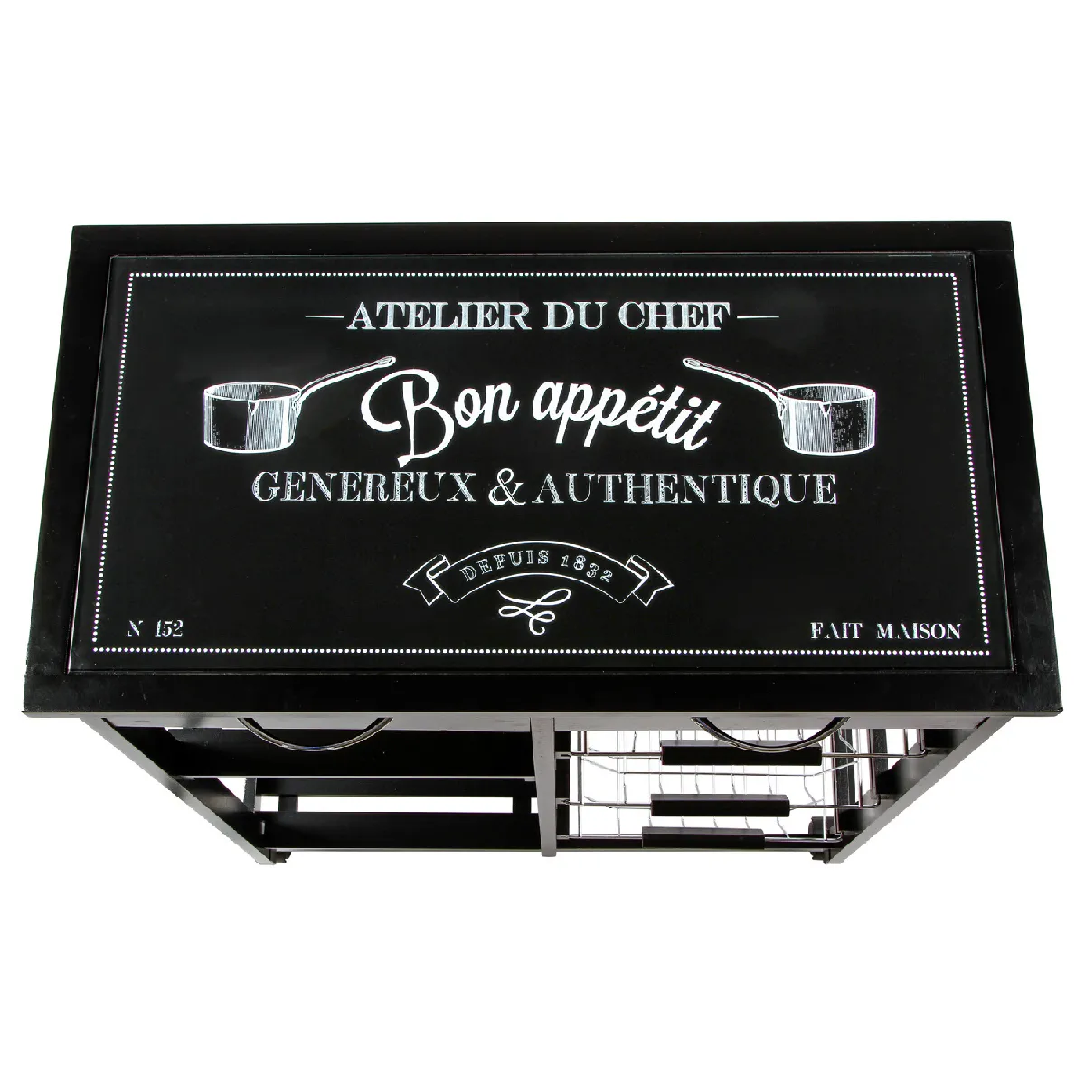 Atmosphera, Createur D'Interieur Atmosphera Desserte de cuisine Gustaf - Noir