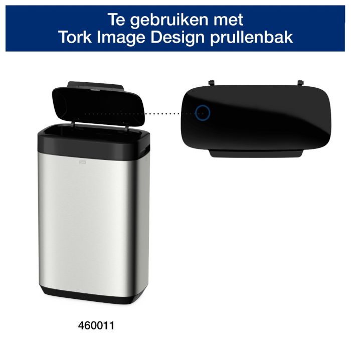 Tork 460015 Deksel voor afvalbak 50 ltr, zwart Image Design (460015)