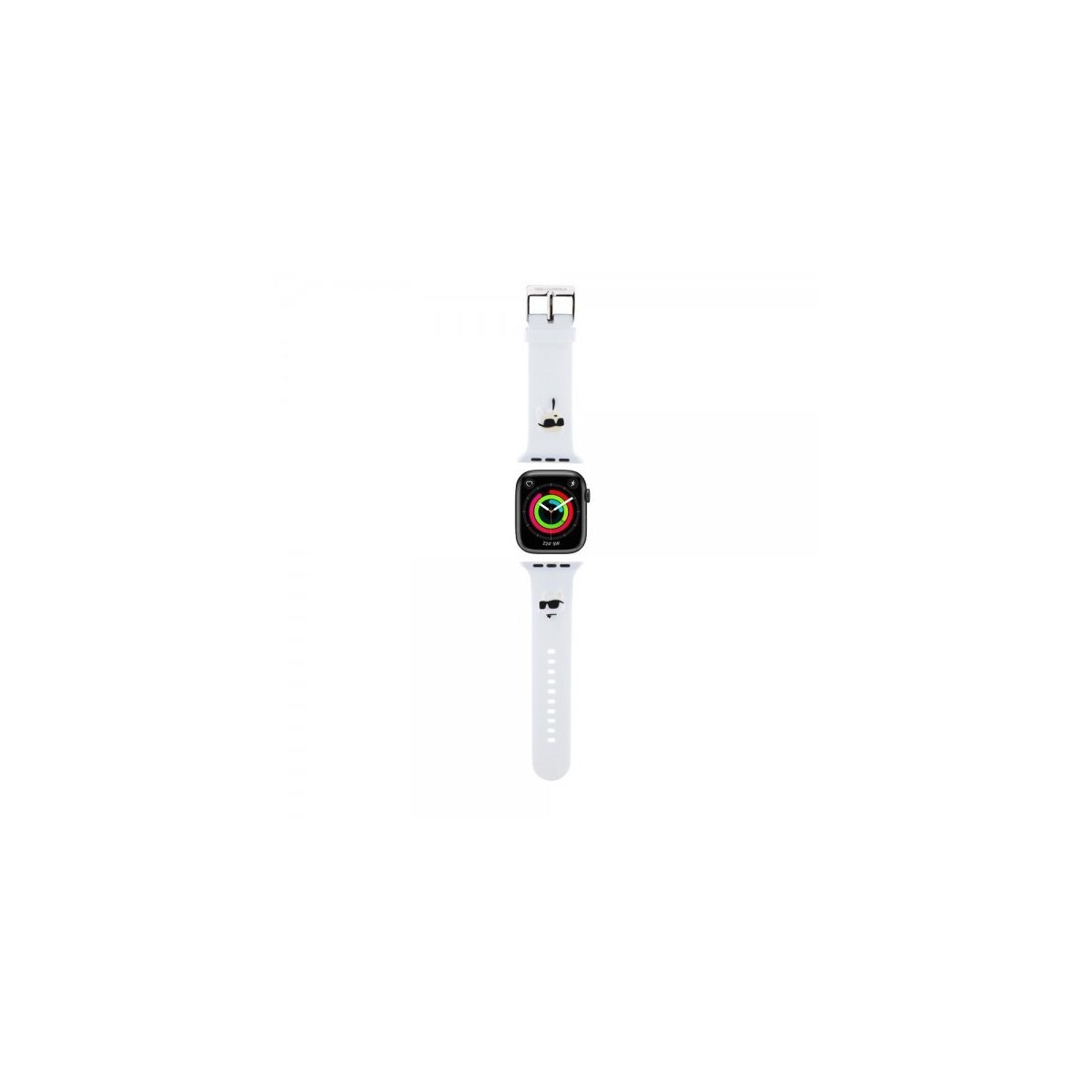 Karl Lagerfeld Apple Watch 42/44/45mm/Apple Watch Ultra Armbånd Rubber NFT Karl & Choupette Hvit