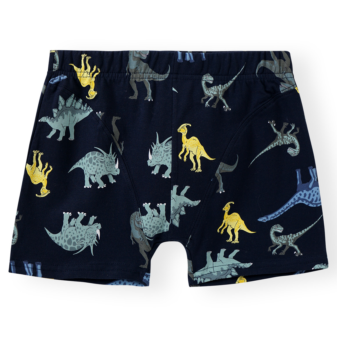 Yigga 3 Jungen Boxer mit Dino-Prints dunkelblau / türkis / hellgrau
